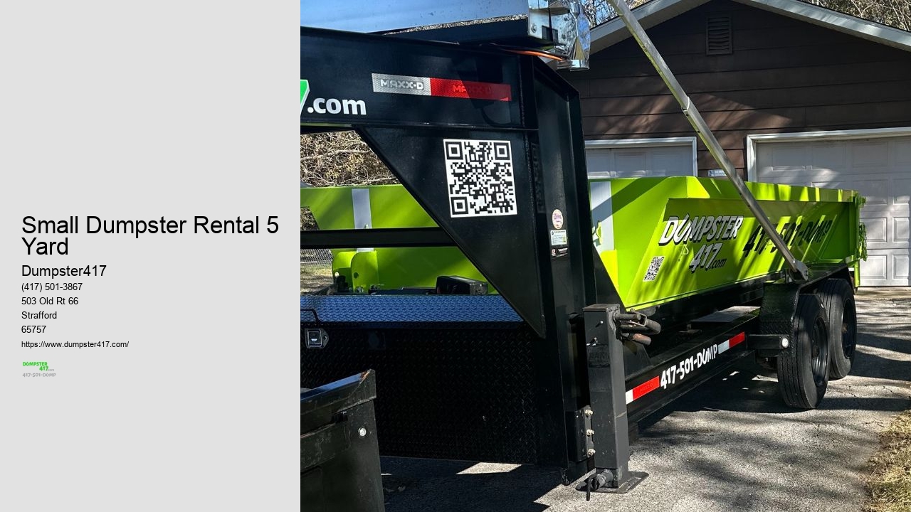 Small Dumpster Rental 5 Yard