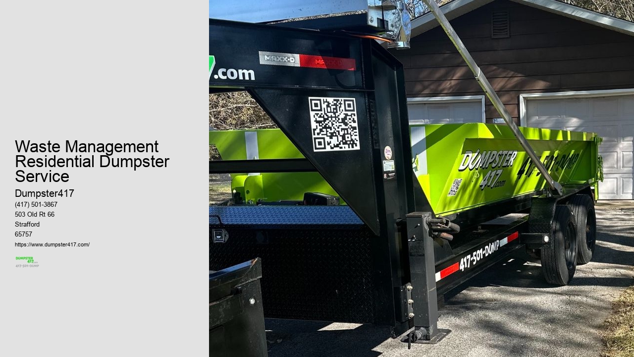 Waste Management Residential Dumpster Service